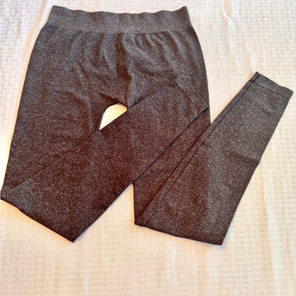 Calzedonia Dark Gray Seamless Leggings TG 1/2 Womens Stretch Yoga Athletic Pants